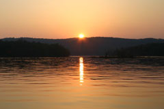 Sunset view from Stillwater Hotel, Adirondack Park, NY